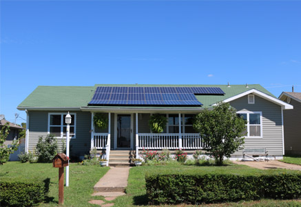 Residential house roof